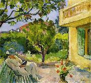 Lebasque, Henri Madame Lebasque Reading in the Garden oil